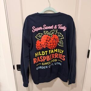 Bear Lake Raspberries Crewneck Sweatshirt - Navy